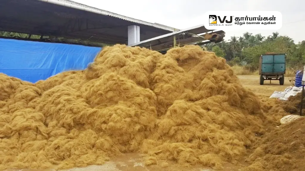 Summer Drying Coir Pith with Tarpaulins